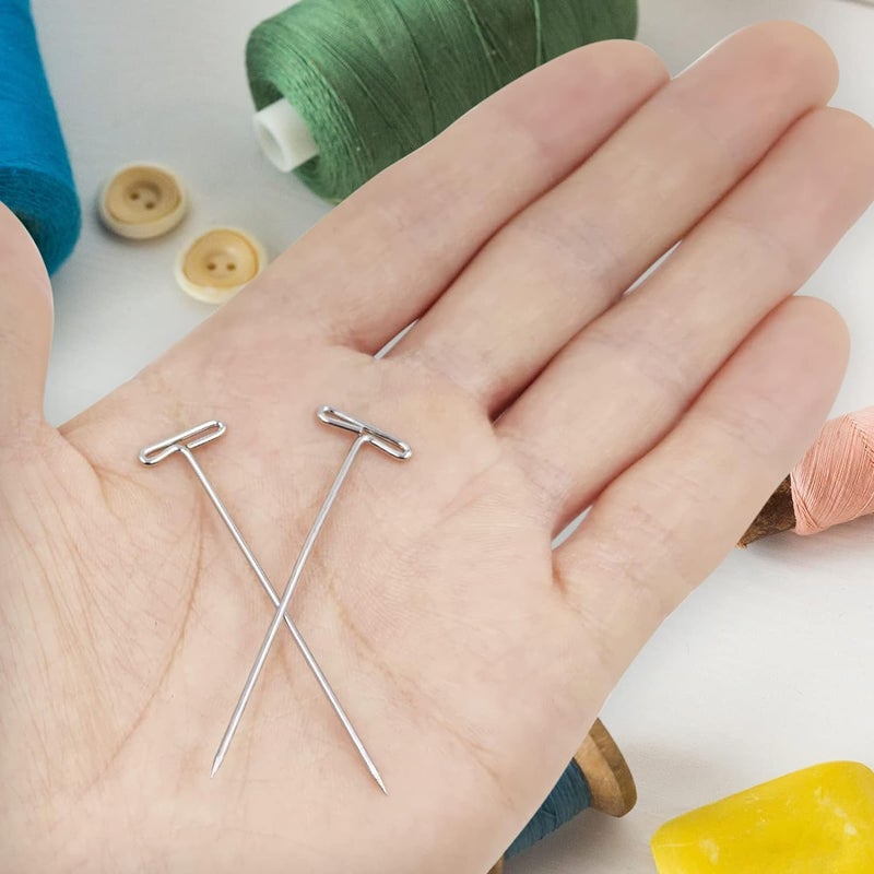 TKMOS 100 Pieces Stainless Steel T-Pins with Clear Box, 53mm/2 inch - Image 4